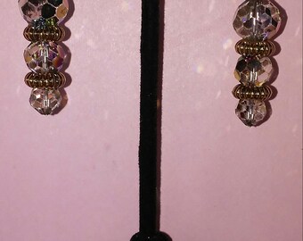 Dainty glass bead earrings.