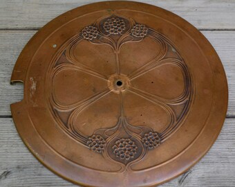 Antique Art Nouveau Copper Lid