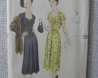 1950 Dress - 32" Bust - Vogue 7003 - 1950s Vintage Sewing Pattern