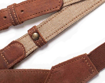 SIMPLE Mens Leather suspenders,adjustable suspenders, wedding suspenders,retro leather,mens gift, leather braces, casual suspenders,