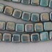 Bronze Picasso-Turquoise : Czechmates Tile, 6mm, 2 Hole Czech Beads 25-100 Pcs (D-18F)