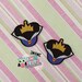 Set of 4 Evil Queen Mouse Head Felties, Felt Appliques, Felt Embelishment, Set of 4