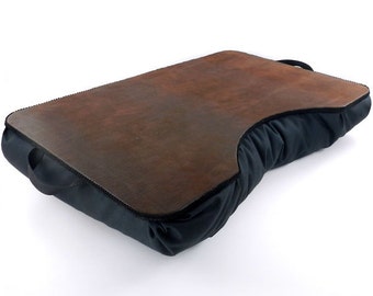Jumbo Brown Faux Alligator Leather Lap Desk