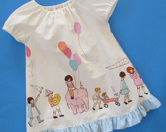Baby Peasant Dress Pattern - Beginner Sewing Pattern - Easy Baby Peasant Dress Pattern