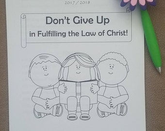 6-12yo Circuit Assembly JW Notebook for "Don't Give Up in Fulfilling the Law of Christ" with Branch Representative