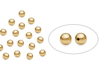 25 Pcs 4 mm 14K Gold Filled Round Beads (2011000004) Seamless