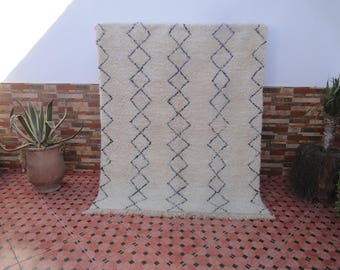 beni ourain rug vintage 100% WOOL berber moroccan rug