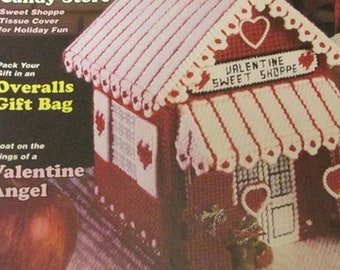 Plastic Canvas Magazine 16 Holiday and Gift Ideas, Overall Gift Bag, Door Hangers, Valentines Angel, Bath Set, Coasters, Google, Patternlade