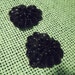 1 pr. Vintage Heart-Shape Black Sequin & Beaded SHOE CLIPS