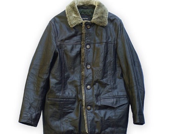 jacket leather men jacket parka vintage Redskins