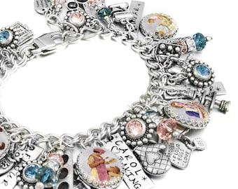 Chef Charm Bracelet, Silver Bracelet, Baking Charm Bracelet, Gifts for Cooks