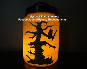 Halloween Luminary Halloween Lantern Owl in Tree