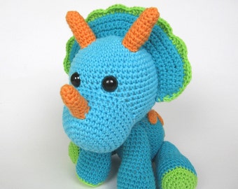 Triceratops Tripi - Amigurumi Crochet Pattern / PDF e-Book / Stuffed Animal Tutorial