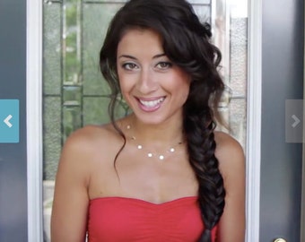 THE REAL Mimi Ikonn Gold Drop Coin  Necklace, Featured in her Luxy Hair Videos 14k Gold, Gold Filled, Rose Gold Filled, or Sterling Silver