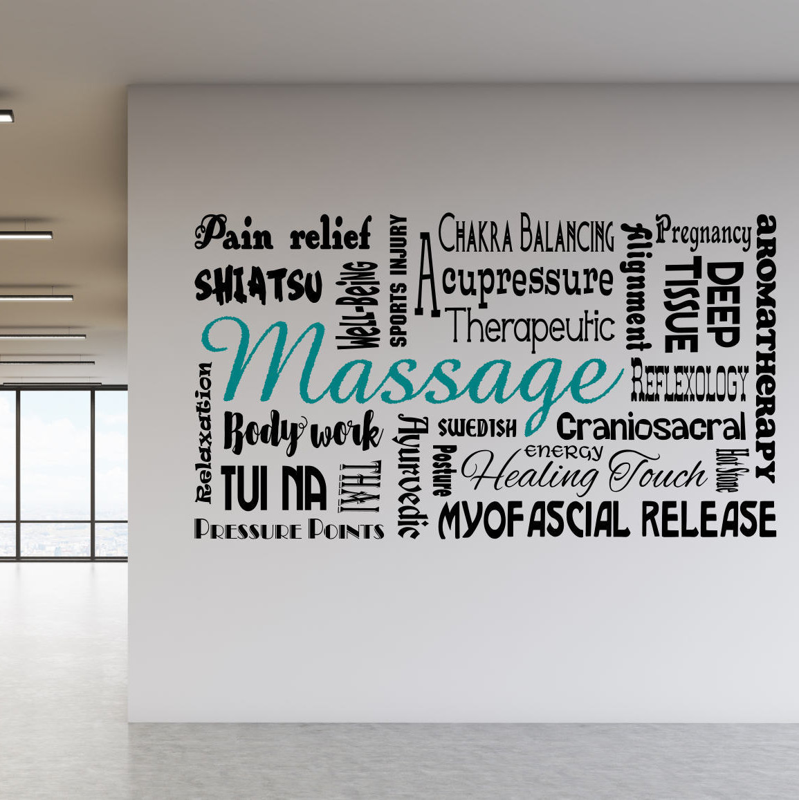 Massage Decal Massage Decor Massage Therapy Decor Massage Therapy