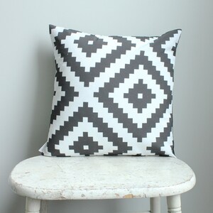SALE Black aztec Pillow cover 18 inch 18x18 modern hipster accessory home decor nursery baby gift present zipper canvas ready to ship
