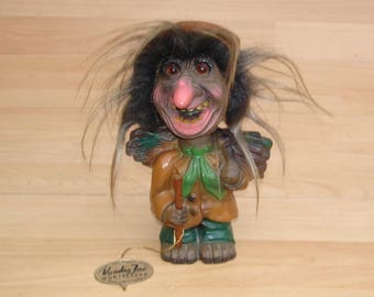 Vint. 70erJ. Wackekopf-Voodoo Joe-troll-gnome figure Wurzelsepp Heico.