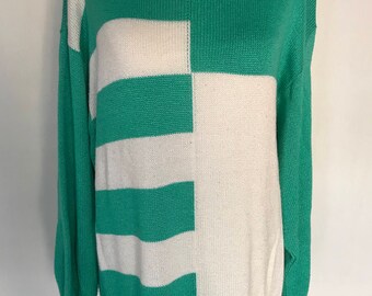 90's Mint Colorblocked Sweater