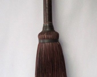 Vintage Fireplace Broom with wooden handle was 74.00