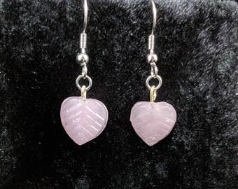 Glass heart earrings #246