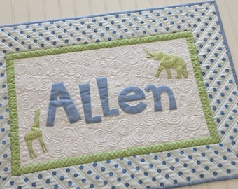 Personalized Name Wall Hanging Custom Heavily Quilted