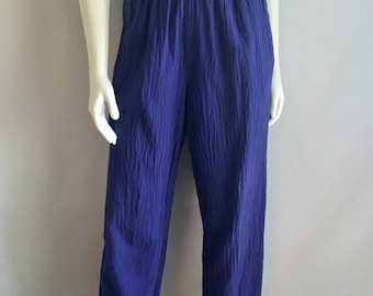 Vintage Women's 80's Lizsport, Purple, Pants, High Waisted, Tapered Leg (M/L)