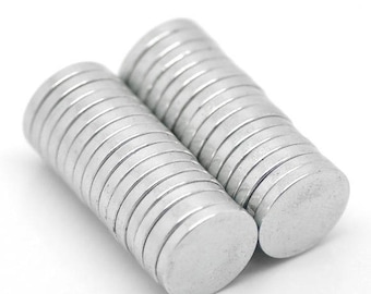 Set of 4 magnets magnetic 8 X 1 mm round drops.