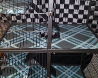 Custom Prevue 485 Fiesty Ferret Fitted Cage Liners