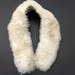 Vintage 1950's 1960's White Fur Coat Collar Lambskin