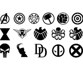 DC COMICS superhero logos Digital sheet 30mm circles Us Letter