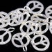 7KH-099 thai karen hill tribe handmade silver 6 rough stone texture peace sign charm 10.0 mm