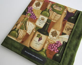 EDC Hank Wine Themed Handmade Hank EDC Hank Everyday Carry Pocket Dump Hank Mens Handkerchief Gift for Wine Lover