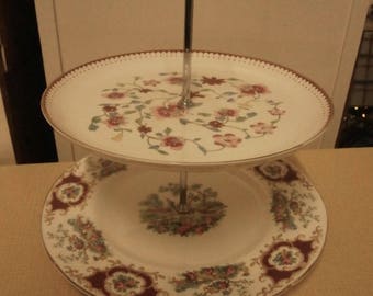 2 Tier Cake Stand - Vintage