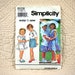 Girls, Shorts T-Shirt Dress Hat, S, Simplicity 8508 Pattern, Knit, Elastic Waist, Pullover, Flared, Front Inset, 1993 Uncut, Size 5 6 6x