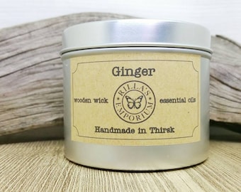 Ginger - Wooden Wick Travel Candle