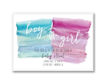 Gender Reveal Party Invitation