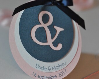 Round custom invitation!