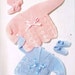 Vintage Knit Pattern Jarol Baby matinee coat bootees slippers to knit for Baby instant download knitting pattern