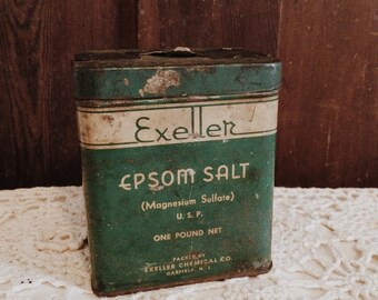 Antique Epsom Salt Tin