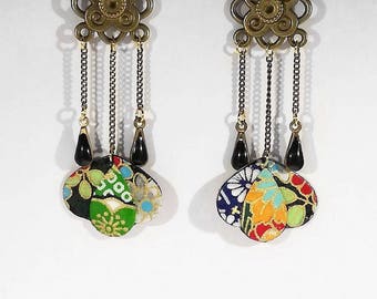 Taikomochi 太鼓持 Origami paper earrings