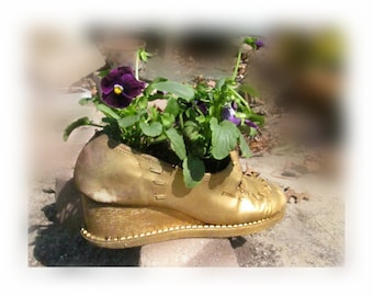Patio Planter - Garden decor- Garden art - Shoe planter - flower planter - outdoor planter , # 11