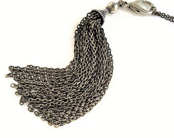 Tassel Keychain Bag Charm Purse Tassel Key Ring Zipper Pull Purse Charm Bag Tassel Car Accessory Chain Tassel Boho Keychain Gift Car Charm