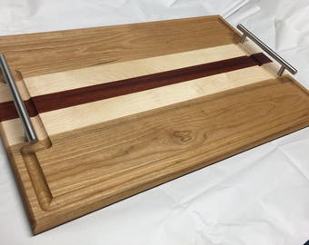 Cherry, Rock Maple & Bloodwood Heirloom Carving Board