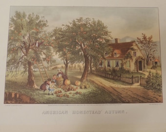 American Homestead Autumn " Currier & Ives, 1869