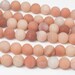 matte pink aventurine beads - peach aventurine matte round jewelry beads - aventurine beads wholesale - 6-10mm beads-15inch