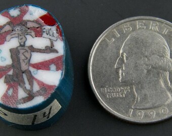 Political Statement Glass Murrine Boro Cane 14 grams - 72P