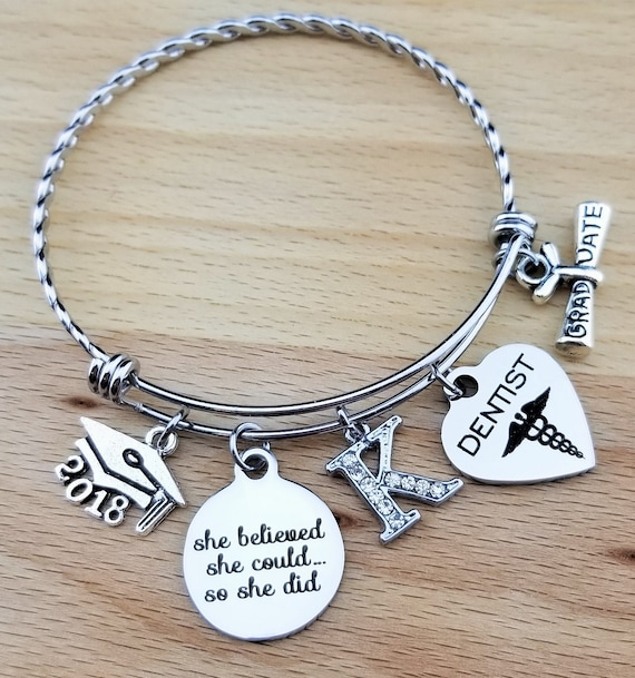 Dentist Graduation Gift Dentist Gift Dentist Graduation Dentist Bracelet College Graduation Gift College Graduation Gift for Her Senior 2018