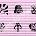 Star Wars stencils set of 6 designs Sl95