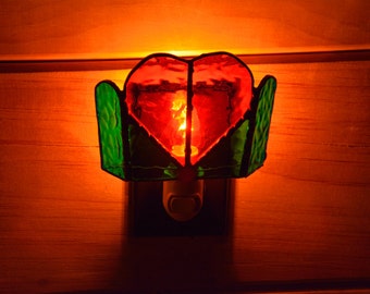 Stained Glass Valentine Night Light