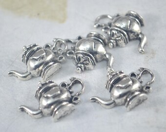 Tibetan Silver TEAPOT - Tea Pot Charms Pendants - 21 x 15mm